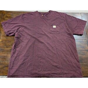 Carhartt K87 Loose Fit Pocket T-Shirt 3XL Maroon Workwear Streetwear